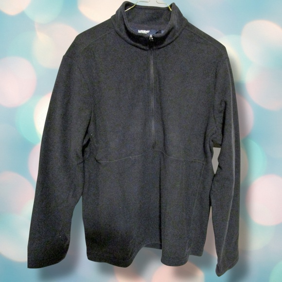 Lands End Men’s Fleece Quarter Zip Sweatshirt Size L - Picture 1 of 5